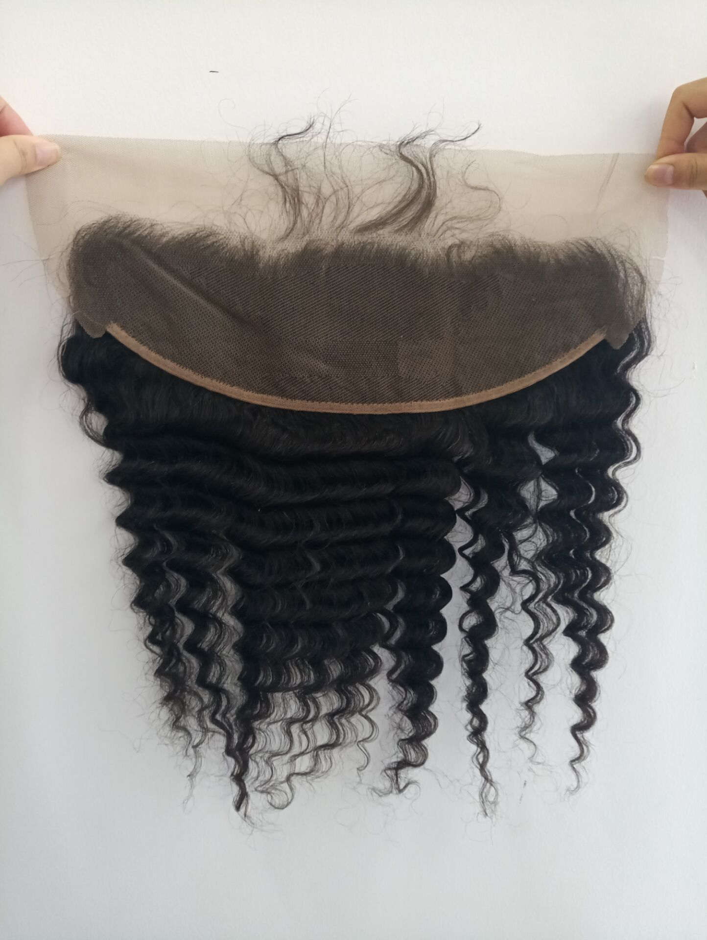 Human hair  Lace frontal Afro Kinky Curl with baby hair  YL098